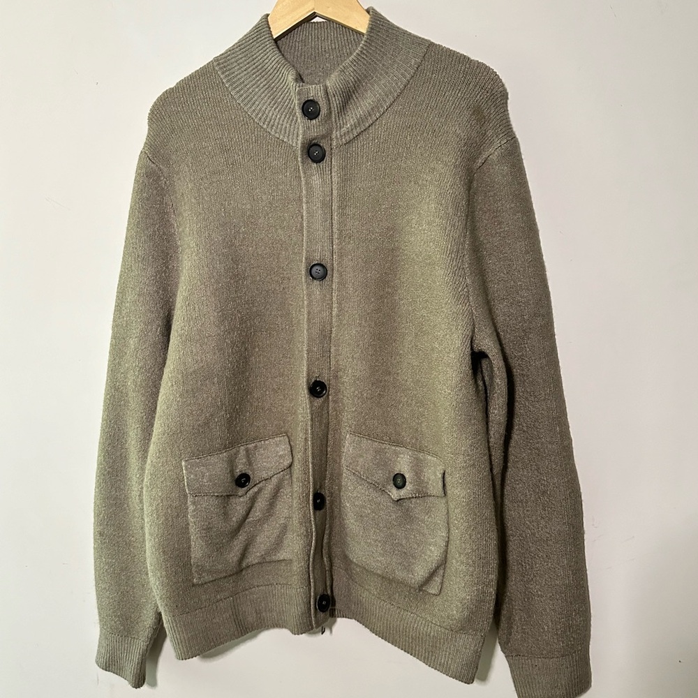 Tan Button-Up Cardigan